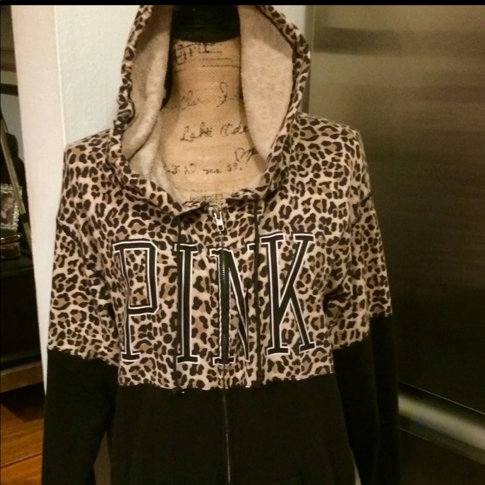 Leopard VS Pink hoodie